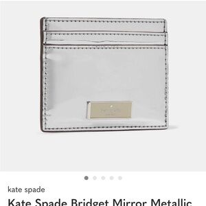 Kate Spade Mirror Metallic Card Holder BNWT